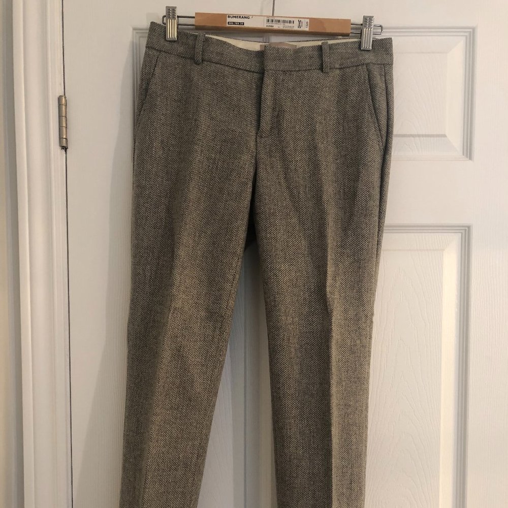 Banana Republic Sexy Straight Gray Wool Blend Career Pants
